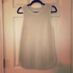 Loft Cream Sleeveless Sweater